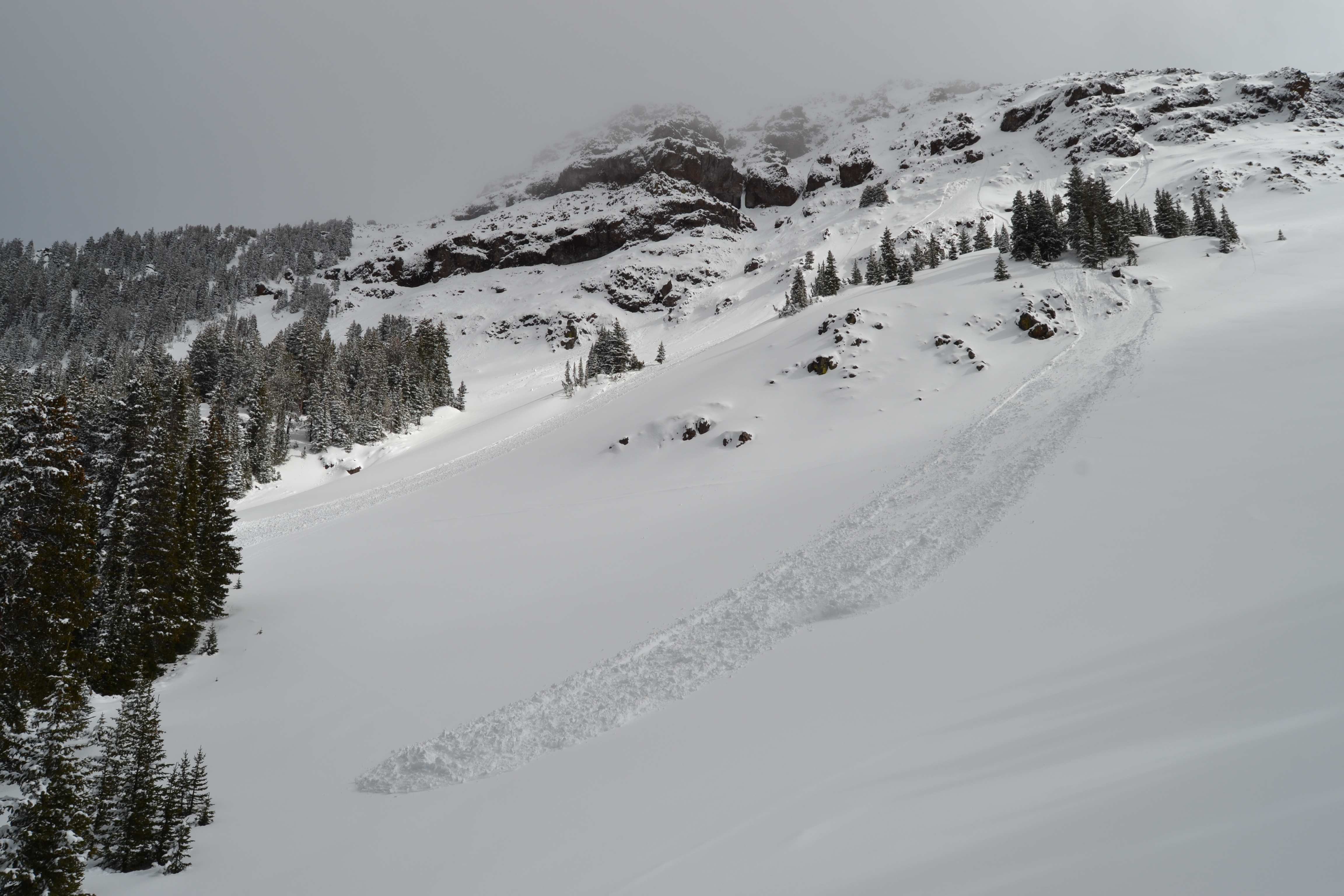 Dry loose slide - Mt Blackmore 