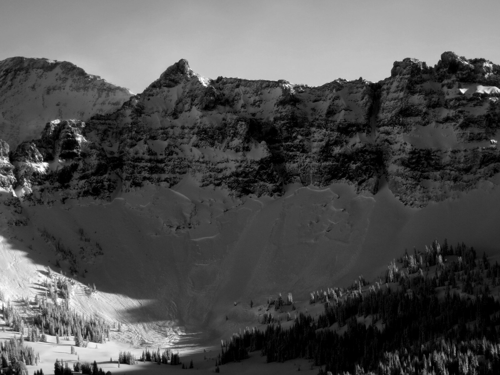 Natural Avalanche near Hyalite Peak - 1-5-14