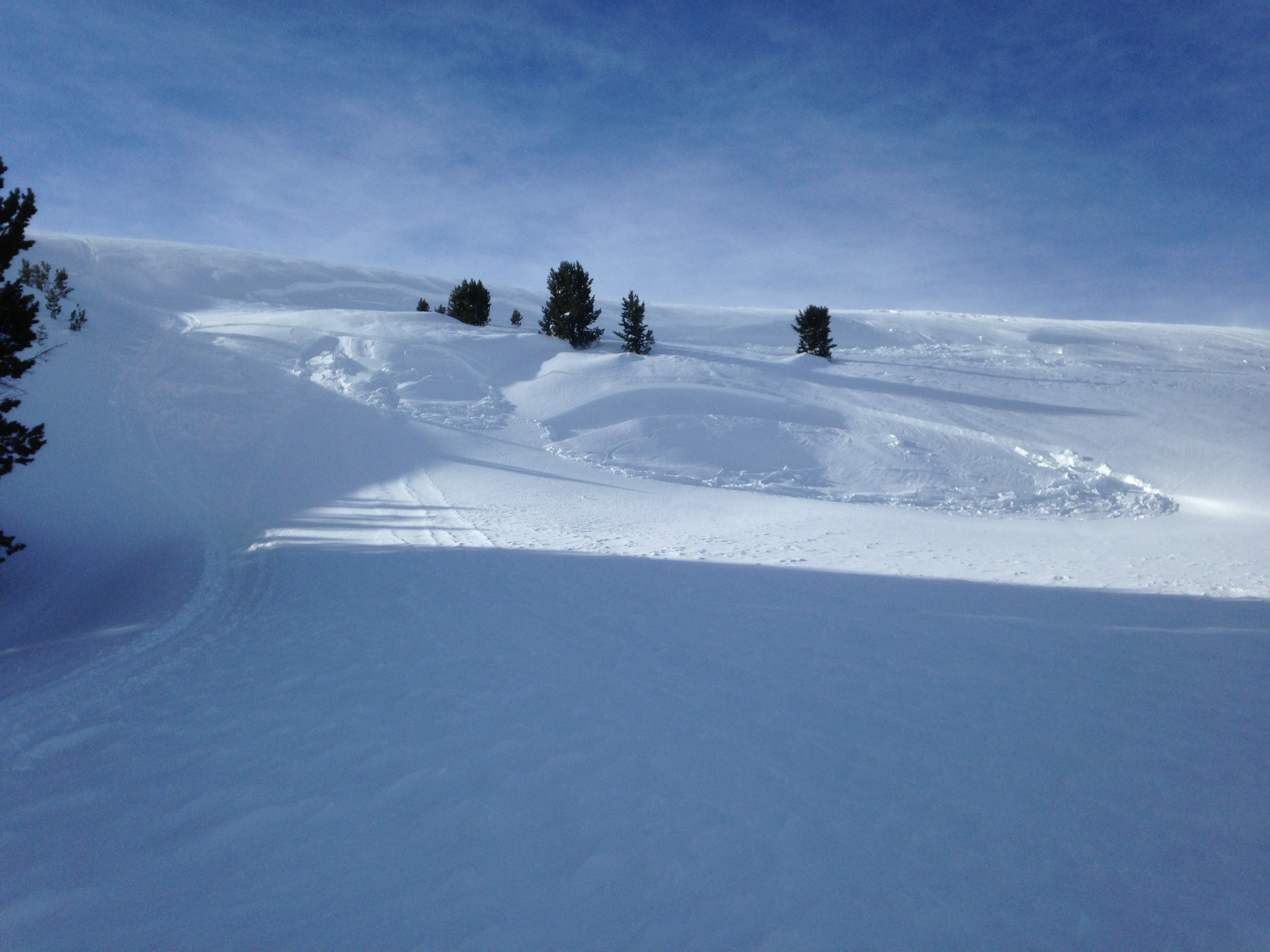 Small human triggered avalanches - Buck Ridge